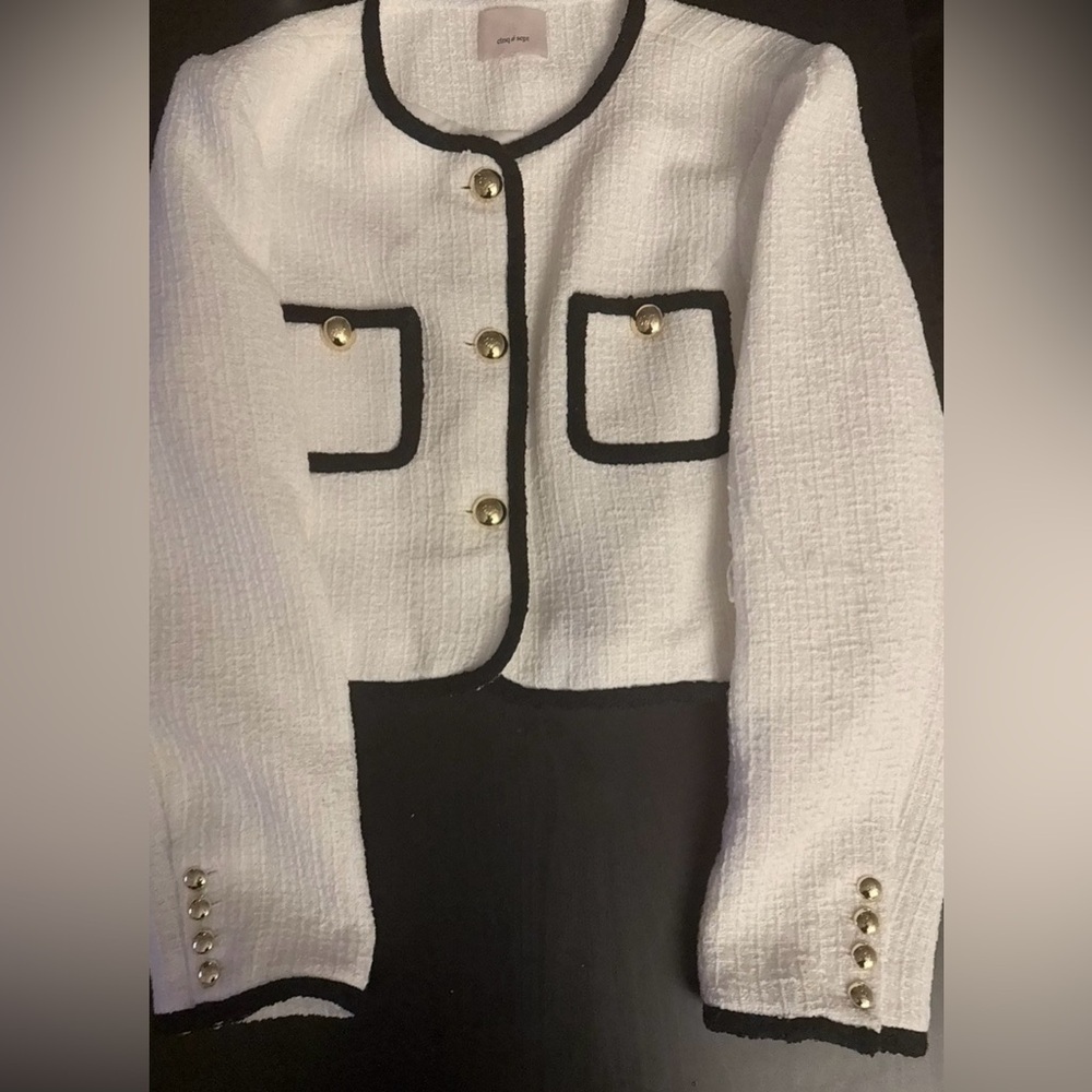 CINQ À SEPT Auden Cropped Jacket Sz 14 - Picture 4 of 4